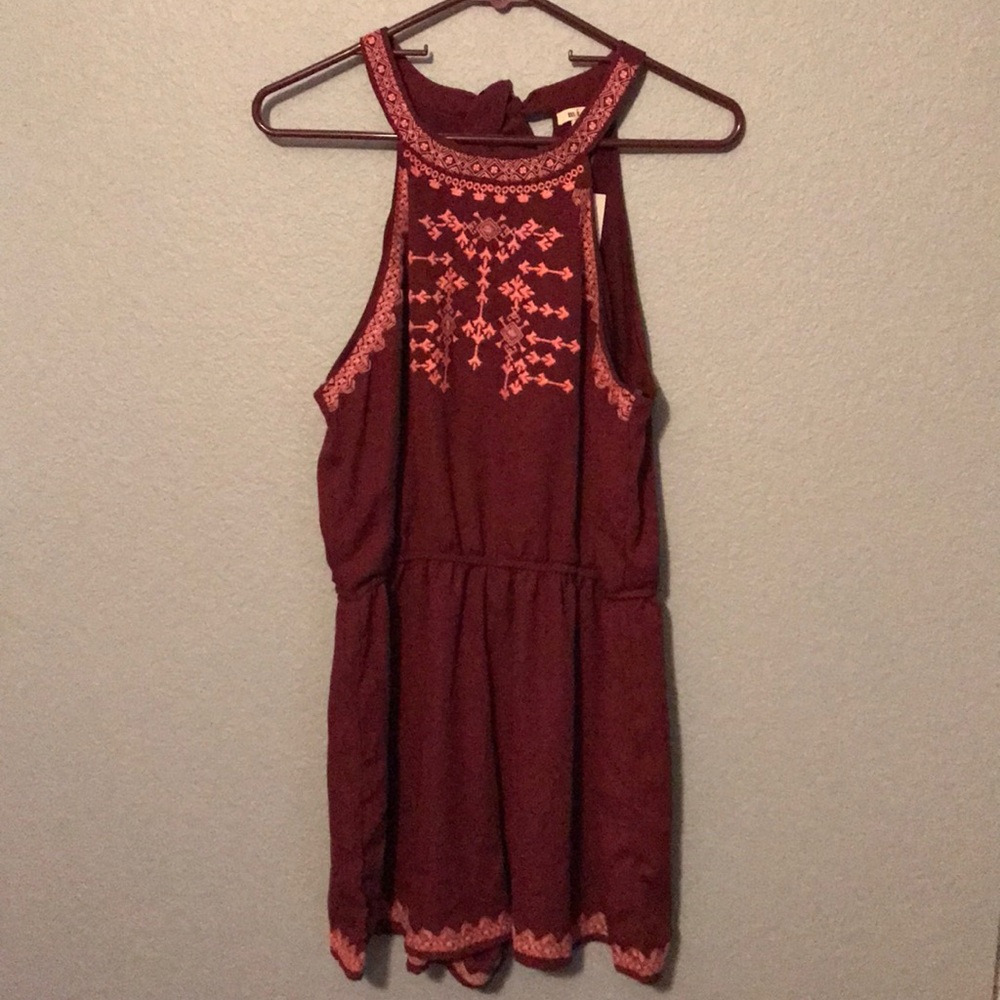 BURGUNDY ROMPER